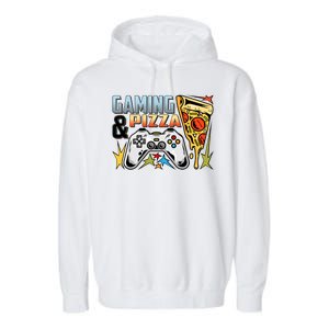 Gaming And Pizza Lover Fan Garment-Dyed Fleece Hoodie