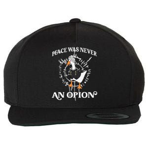 Goose Astarion Peace was an Never Option Wool Snapback Cap