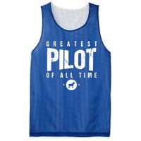 Greatest Airplane Pilot Of All Time #1 Best Pilot Ever Goat Gift Mesh Reversible Basketball Jersey Tank