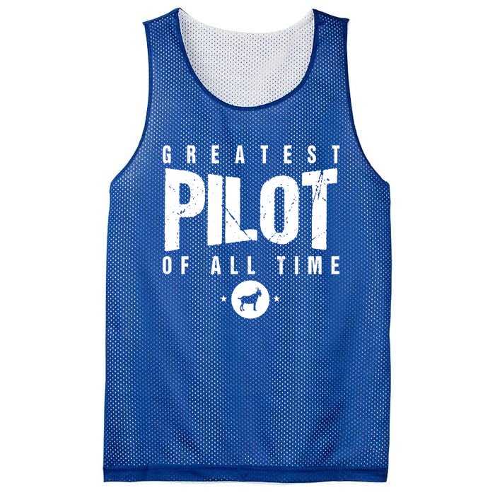 Greatest Airplane Pilot Of All Time #1 Best Pilot Ever Goat Gift Mesh Reversible Basketball Jersey Tank