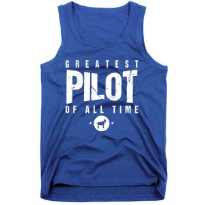 Greatest Airplane Pilot Of All Time #1 Best Pilot Ever Goat Gift Tank Top