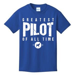 Greatest Airplane Pilot Of All Time #1 Best Pilot Ever Goat Gift Kids T-Shirt