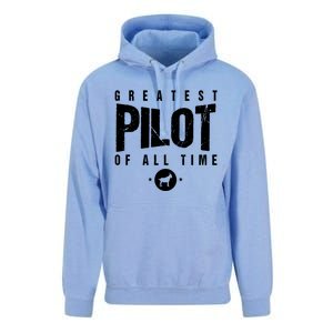 Greatest Airplane Pilot Of All Time #1 Best Pilot Ever Goat Gift Unisex Surf Hoodie