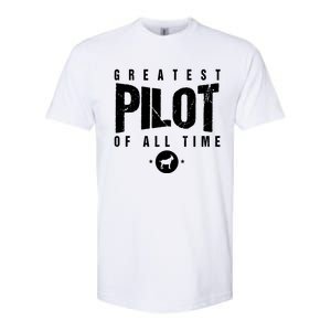 Greatest Airplane Pilot Of All Time #1 Best Pilot Ever Goat Gift Softstyle CVC T-Shirt