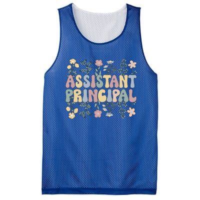 Groovy Assistant Principal Flowers Assistant Principals Gift Mesh Reversible Basketball Jersey Tank