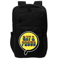 Gay And Proud Pride Bubble Impact Tech Backpack
