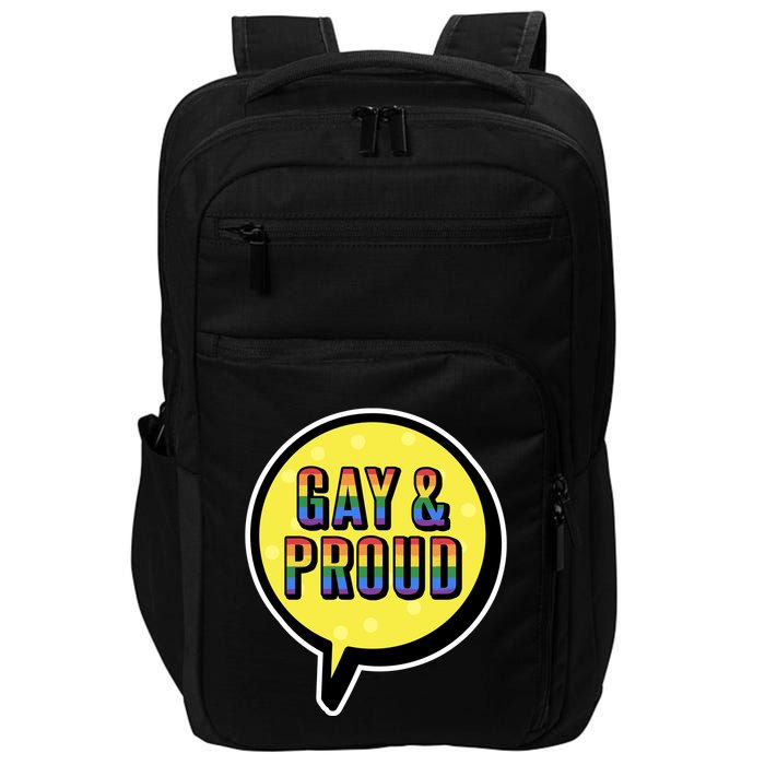 Gay And Proud Pride Bubble Impact Tech Backpack