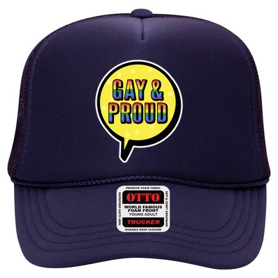 Gay And Proud Pride Bubble Trucker Hat