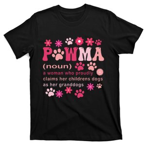 Groovy Art Pawma Noun Definition Mama Grandma Dog Lovers T-Shirt