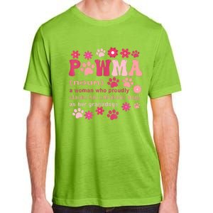 Groovy Art Pawma Noun Definition Mama Grandma Dog Lovers Adult ChromaSoft Performance T-Shirt