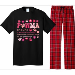 Groovy Art Pawma Noun Definition Mama Grandma Dog Lovers Pajama Set