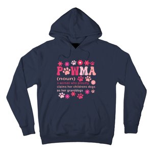 Groovy Art Pawma Noun Definition Mama Grandma Dog Lovers Hoodie