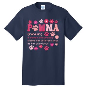 Groovy Art Pawma Noun Definition Mama Grandma Dog Lovers Tall T-Shirt