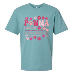 Groovy Art Pawma Noun Definition Mama Grandma Dog Lovers Sueded Cloud Jersey T-Shirt