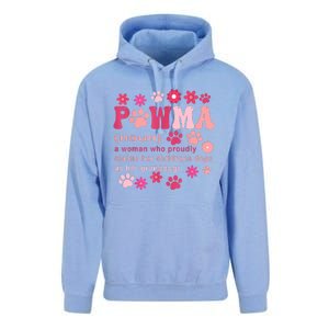 Groovy Art Pawma Noun Definition Mama Grandma Dog Lovers Unisex Surf Hoodie