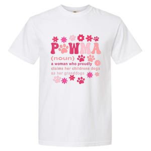 Groovy Art Pawma Noun Definition Mama Grandma Dog Lovers Garment-Dyed Heavyweight T-Shirt