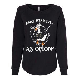 Goose Astarion Peace Was An Never Option Womens California Wash Sweatshirt