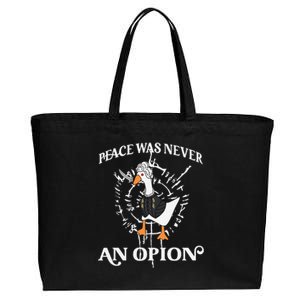 Goose Astarion Peace Was An Never Option Cotton Canvas Jumbo Tote