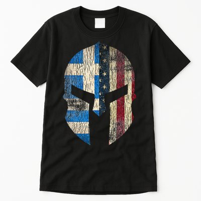 Greek American Pride Greece Spartan Helmet Tall T-Shirt