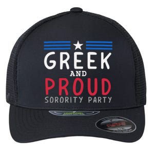 Greek And Proud Women Sorority Party Pro Kamala Harris Flexfit Unipanel Trucker Cap