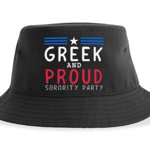 Greek And Proud Women Sorority Party Pro Kamala Harris Sustainable Bucket Hat