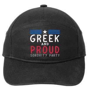 Greek And Proud Women Sorority Party Pro Kamala Harris 7-Panel Snapback Hat