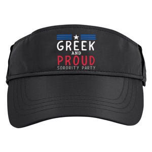 Greek And Proud Women Sorority Party Pro Kamala Harris Adult Drive Performance Visor