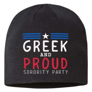 Greek And Proud Women Sorority Party Pro Kamala Harris Sustainable Beanie