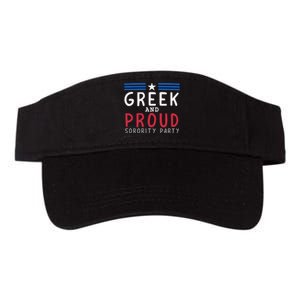 Greek And Proud Women Sorority Party Pro Kamala Harris Valucap Bio-Washed Visor