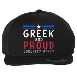 Greek And Proud Women Sorority Party Pro Kamala Harris Wool Snapback Cap