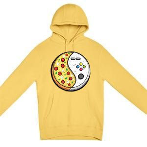 Gaming And Pizza Design For Gamer Gift Premium Pullover Hoodie