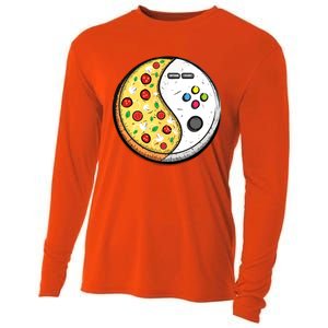 Gaming And Pizza Design For Gamer Gift Cooling Performance Long Sleeve Crew