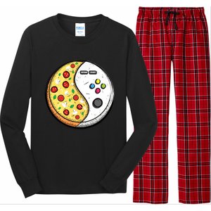 Gaming And Pizza Design For Gamer Gift Long Sleeve Pajama Set