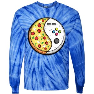 Gaming And Pizza Design For Gamer Gift Tie-Dye Long Sleeve Shirt