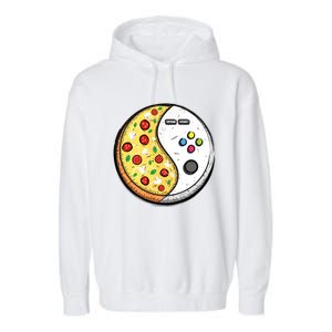 Gaming And Pizza Design For Gamer Gift Garment-Dyed Fleece Hoodie