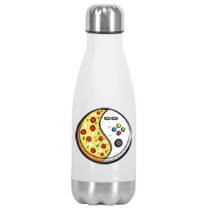 Gaming And Pizza Design For Gamer Gift Stainless Steel Insulated Water Bottle