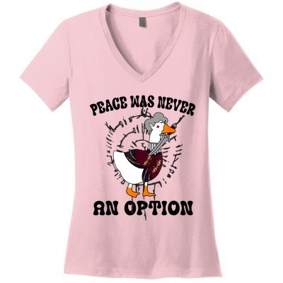 Goose Astarion Peace Was An Never Option Women's V-Neck T-Shirt