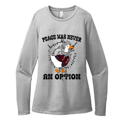 Goose Astarion Peace Was An Never Option Womens CVC Long Sleeve Shirt