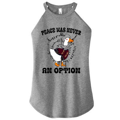 Goose Astarion Peace Was An Never Option Women’s Perfect Tri Rocker Tank