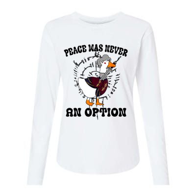 Goose Astarion Peace Was An Never Option Womens Cotton Relaxed Long Sleeve T-Shirt