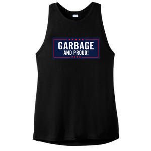 Garbage And Proud Trump President 2024 Ladies PosiCharge Tri-Blend Wicking Tank