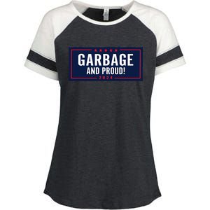 Garbage And Proud Trump President 2024 Enza Ladies Jersey Colorblock Tee