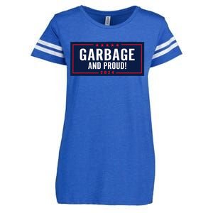 Garbage And Proud Trump President 2024 Enza Ladies Jersey Football T-Shirt