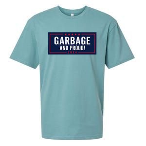 Garbage And Proud Trump President 2024 Sueded Cloud Jersey T-Shirt