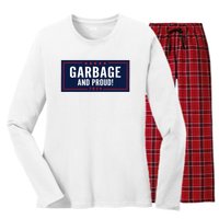 Garbage And Proud Trump President 2024 Women's Long Sleeve Flannel Pajama Set 