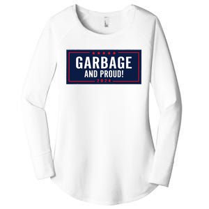 Garbage And Proud Trump President 2024 Women's Perfect Tri Tunic Long Sleeve Shirt