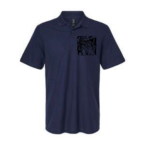 Gun And Roses Skull Girl Softstyle Adult Sport Polo