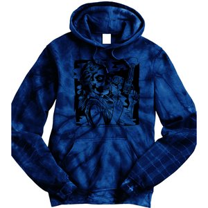 Gun And Roses Skull Girl Tie Dye Hoodie