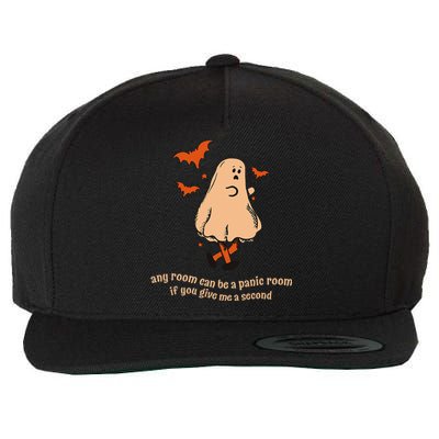 Ghost Any Room Can Be A Panic Room If You Give Me A Second Wool Snapback Cap