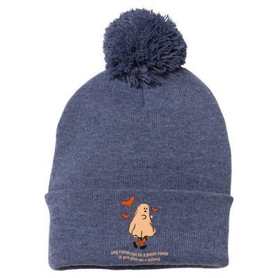 Ghost Any Room Can Be A Panic Room If You Give Me A Second Pom Pom 12in Knit Beanie